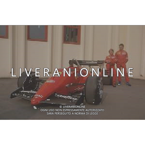 DIAP-RETROSPETTIVA RENE\' ARNOUX PILOTA F1 NELLA FOTO RENE\' ARNOUX NELL\'ANNO 1984 CON MICHELE ALBORETO AG ALDO LIVERANI SAS