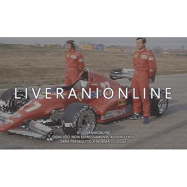 DIAP-RETROSPETTIVA RENE\' ARNOUX PILOTA F1 NELLA FOTO RENE\' ARNOUX NELL\'ANNO 1984 CON PATRICK TAMBAY AG ALDO LIVERANI SAS
