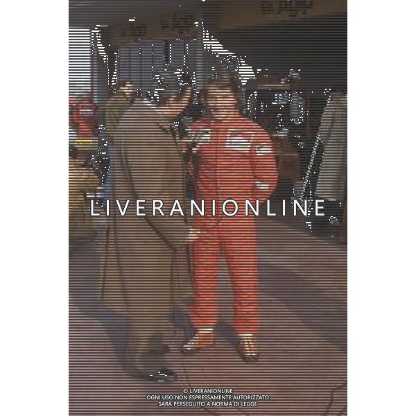 DIAP-RETROSPETTIVA RENE\' ARNOUX PILOTA F1 NELLA FOTO RENE\' ARNOUX NELL\'ANNO 1984 AG ALDO LIVERANI SAS