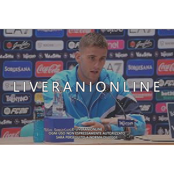 NAPOLI RITIRO PRECAMPIONATO CONFERENZA STAMPA LORENZO LUCCA DIMARO 21.07.2025 FOTO MOSCA- AGENZIA ALDO LIVERANI SAS