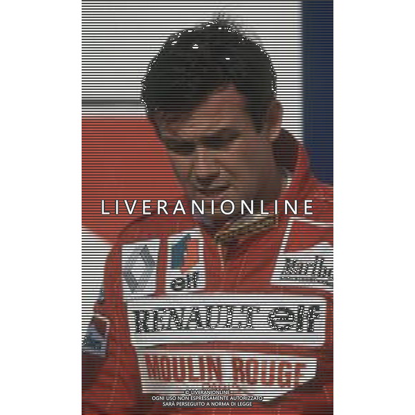 DIAP-RETROSPETTIVA PATRICK TAMBAY PILOTA F1 NELLA FOTO PATRICK TAMBAY NELL\'ANNO 1983 AG ALDO LIVERANI SAS