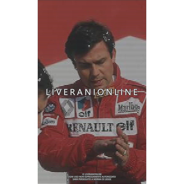 DIAP-RETROSPETTIVA PATRICK TAMBAY PILOTA F1 NELLA FOTO PATRICK TAMBAY NELL\'ANNO 1983 AG ALDO LIVERANI SAS