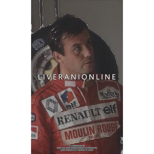 DIAP-RETROSPETTIVA PATRICK TAMBAY PILOTA F1 NELLA FOTO PATRICK TAMBAY NELL\'ANNO 1983 AG ALDO LIVERANI SAS