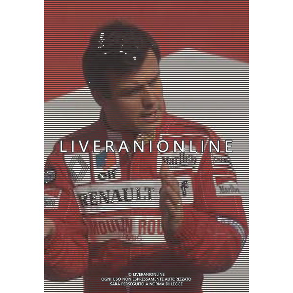 DIAP-RETROSPETTIVA PATRICK TAMBAY PILOTA F1 NELLA FOTO PATRICK TAMBAY NELL\'ANNO 1983 AG ALDO LIVERANI SAS