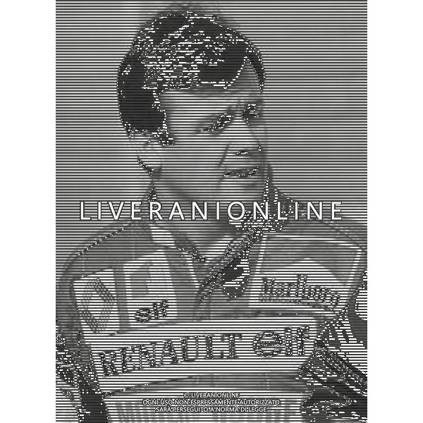 ST-RETROSPETTIVA PATRICK TAMBAY PILOTA F1 NELLA FOTO PATRICK TAMBAY NELL\'ANNO 1984 AG ALDO LIVERANI SAS