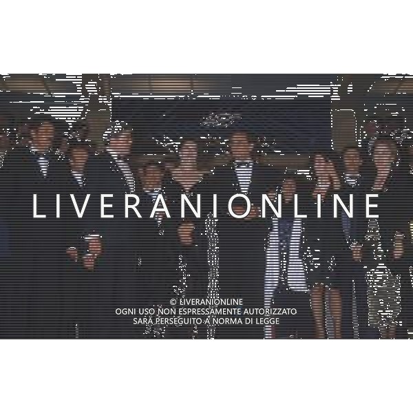 DIAP-RETROSPETTIVA VITTORIO GASSMAN ATTORE NELLA FOTO VITTORIO GASSMAN A CANNES NELL\'ANNO 1987 CON ETTORE SCOLA-STEFANIA SANDRELLI FANNY ARDANT AG ALDO LIVERANI SASAG ALDO LIVERANI SAS