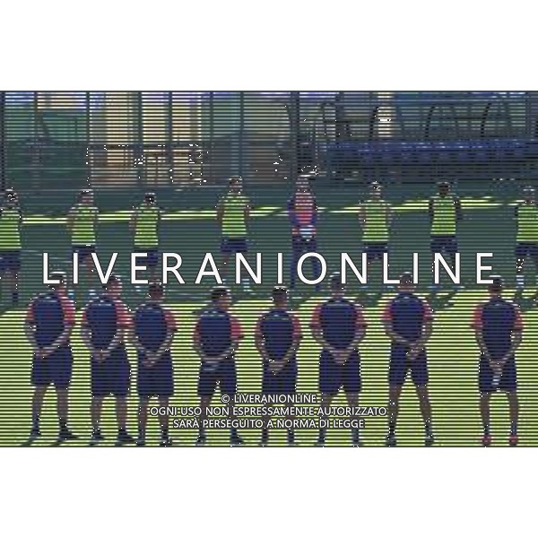 TVLS - Allenamento Fiorentina Calcio Ritiro precampionato, Viola Park Firenze 22.07.2025 nella foto minuto di silenzio in memoria di Celeste Pin ©TVLS Lisa Guglielmi / Agenzia Aldo Liverani Sas- AGENZIA ALDO LIVERANI SAS