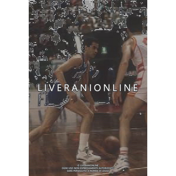DIAP-RETROSPETTIVA ROBERTO BRUNAMONTI BASKET NELLA FOTO ROBERTO BRUNAMONTI CON LA MAGLIA DELLA NAZIONALE ITALIANA AG ALDO LIVERANI SAS