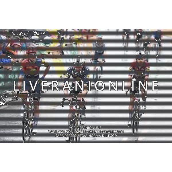 23-07-2025 Tour De France; Tappa 17 Bollene - Valence; 2025, Lidl - Trek; Nys, Thibau; Simmons, Quinn; Skujins, Toms; Valence; ©SIROTTI - AGENZIA ALDO LIVERANI SAS