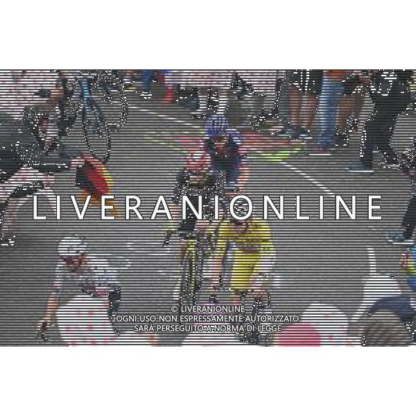 24-07-2025 Tour De France; Tappa 18 Vif - Col De La Loze; 2025, Uae Team Emirates - Xrg; 2025, Visma - Lease A Bike; 2025, Picnic - Postnl; Yates, Adam; Pogacar, Tadej; Vingegaard, Jonas; Onley, Edgar Oscar; Col De La Loze; ©SIROTTI - AGENZIA ALDO LIVERANI SAS