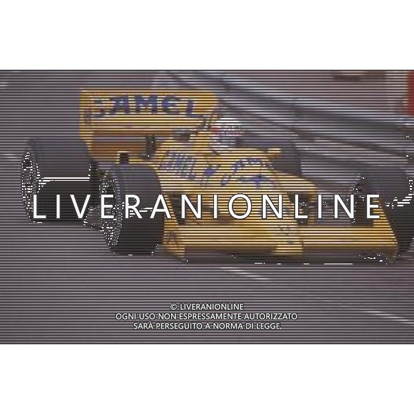 DIAP-RETROSPETTIVA SATORU NAKAJIMA PILOTA F1 NELLA FOTO SATORU NAKAJIMA NELL\'ANNO 1987 AG CONTROLUCE-AG ALDO LIVERANI SAS