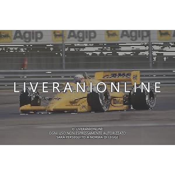 DIAP-RETROSPETTIVA SATORU NAKAJIMA PILOTA F1 NELLA FOTO SATORU NAKAJIMA NELL\'ANNO 1987 AG CONTROLUCE-AG ALDO LIVERANI SAS