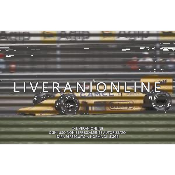DIAP-RETROSPETTIVA SATORU NAKAJIMA PILOTA F1 NELLA FOTO SATORU NAKAJIMA NELL\'ANNO 1987 AG CONTROLUCE-AG ALDO LIVERANI SAS