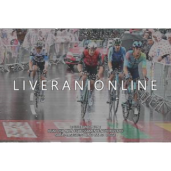 25-07-2025 Tour De France; Tappa 19 Albertville - La Plagne; 2025, Arkea - Beb Hotel; 2025, Xds - Astana; 2025, Decathlon - Ag2r La Mondiale; 2025, Movistar; Vauquelin, Kevin; Tejada Canacue, Harold Alfonso; Berthet, Clement; Muhlberger, Gregor; La Plagne; ©SIROTTI - AGENZIA ALDO LIVERANI SAS