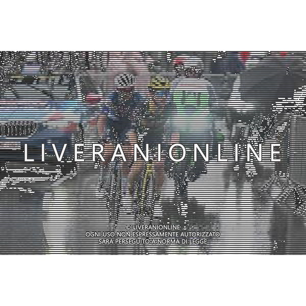 25-07-2025 Tour De France; Tappa 19 Albertville - La Plagne; 2025, Visma - Lease A Bike; 2025, Soudal - Quick Step; Yates, Simon; Paret Peintre, Valentin; La Plagne; ©SIROTTI - AGENZIA ALDO LIVERANI SAS
