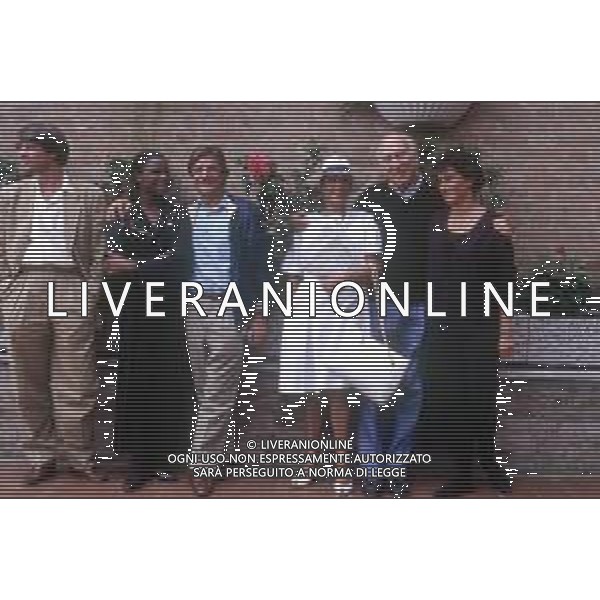 DIAP-RETROSPETTIVA RICKY TOGNAZZI ATTORE NELLA FOTO RICKY TOGNAZZI A VENEZIA NELL\'ANNO 1989 CON GIULIANO MONTALDO-GIANCARLO GIANNINI E P.FLORA PRAXO AG ALDO LIVERANI SAS 