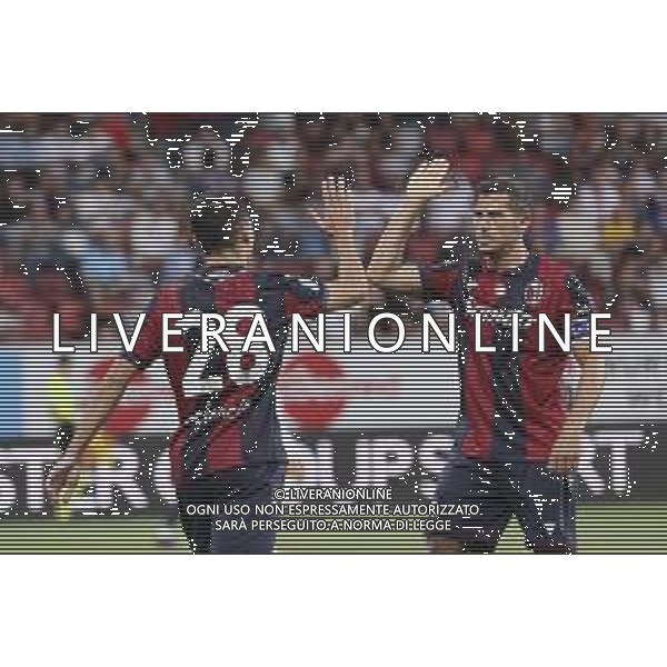 Nicolo’ Cambiaghi of Bologna FC celebrates after scoring goal with Remo Freuler of Bologna FC during Triangolare SudTirol, Bologna FC and US Sassuolo, Test Match pre season Serie A Enilive 2025-26, at Druso stadium in Bolzano (BZ), Italy, on July 26, 2025. (Photo by Davide Casentini) ©TVDC Casentini Davide - AGENZIA ALDO LIVERANI SAS