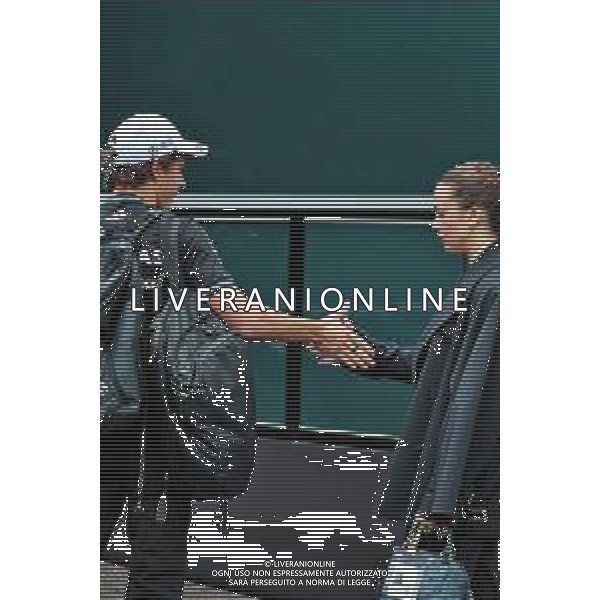 (L to R): Andrea Kimi Antonelli (ITA) Mercedes AMG F1 with his girlfriend Eliska Babickova (CZE). 27.07.2025. Formula 1 World Championship, Rd 13, Belgian Grand Prix, Spa Francorchamps, Belgium, Race Day. - www.xpbimages.com, EMail: requests@xpbimages.com © Copyright: Moy / XPB Images ONLY ITALY-AG ALDO LIVERANI SAS