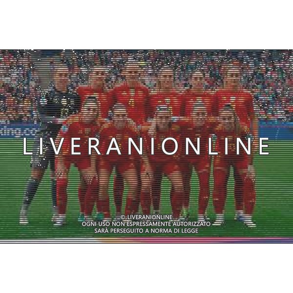 TVEM July 27, 2025 Basel, Switzerland - England vs Spain - Women\'s UEFA Euro 2025 Final match - St. Jakob-Park. In the pic: Spain team line up - Formazione Spagna ©TVEM Emmanuele Mastrodonato - AGENZIA ALDO LIVERANI SAS