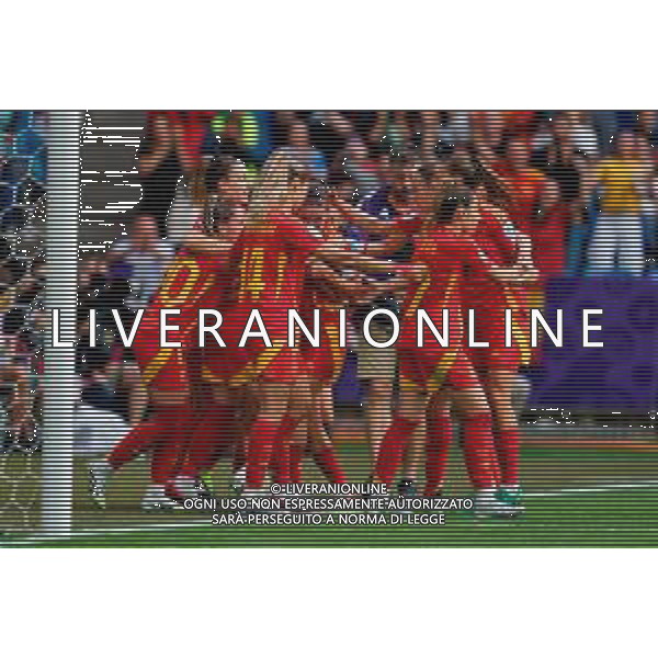 TVEM July 27, 2025 Basel, Switzerland - England vs Spain - Women\'s UEFA Euro 2025 Final match - St. Jakob-Park. In the pic: Mariona Caldentey of Spain celebrates after scoring a goal with teammates ©TVEM Emmanuele Mastrodonato - AGENZIA ALDO LIVERANI SAS