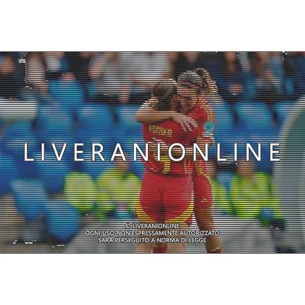 TVEM July 27, 2025 Basel, Switzerland - England vs Spain - Women\'s UEFA Euro 2025 Final match - St. Jakob-Park. In the pic: Mariona Caldentey of Spain celebrates after scoring a goal with Esther Gonzalez of Spain ©TVEM Emmanuele Mastrodonato - AGENZIA ALDO LIVERANI SAS