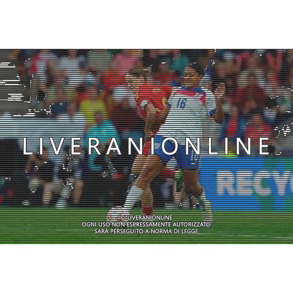 TVEM July 27, 2025 Basel, Switzerland - England vs Spain - Women\'s UEFA Euro 2025 Final match - St. Jakob-Park. In the pic: Jessica Carter of England in action against Esther González of Spain ©TVEM Emmanuele Mastrodonato - AGENZIA ALDO LIVERANI SAS