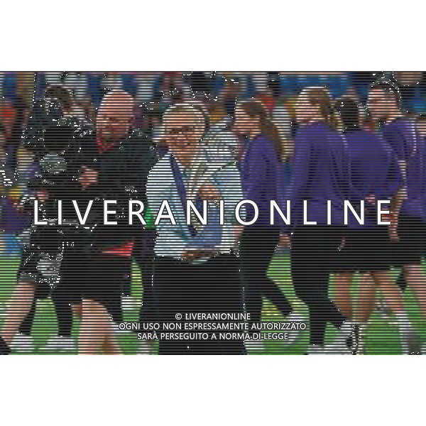 TVEM July 27, 2025 Basel, Switzerland - England vs Spain - Women\'s UEFA Euro 2025 Final match - St. Jakob-Park. In the pic: Sarina Wiegman head coach of England celebration after winning the UEFA Women’s EURO Final ©TVEM Emmanuele Mastrodonato - AGENZIA ALDO LIVERANI SAS