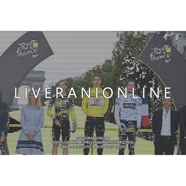 27-07-2025 Tour De France; Tappa 21 Mantes La Ville - Paris; 2025, Uae Team Emirates - Xrg; 2025, Visma - Lease A Bike; 2025, Groupama - Fdj; Pogacar, Tadej; Vingegaard, Jonas; Lipowitz, Florian; Paris; ©SIROTTI - AGENZIA ALDO LIVERANI SAS