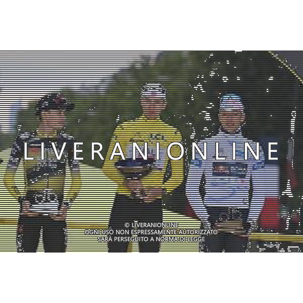 27-07-2025 Tour De France; Tappa 21 Mantes La Ville - Paris; 2025, Uae Team Emirates - Xrg; 2025, Visma - Lease A Bike; 2025, Groupama - Fdj; Pogacar, Tadej; Vingegaard, Jonas; Lipowitz, Florian; Paris; ©SIROTTI - AGENZIA ALDO LIVERANI SAS