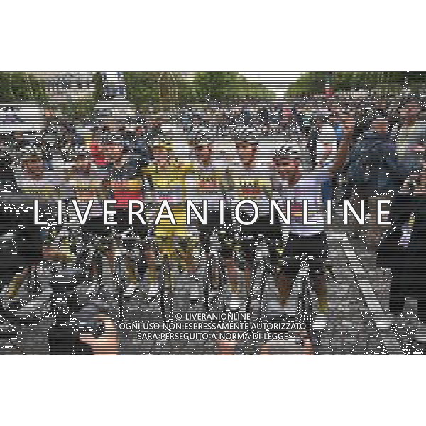 27-07-2025 Tour De France; Tappa 21 Mantes La Ville - Paris; 2025, Uae Team Emirates - Xrg; Pogacar, Tadej; Wellens, Tim; Narvaez, Jhonnatan; Paris; ©SIROTTI - AGENZIA ALDO LIVERANI SAS
