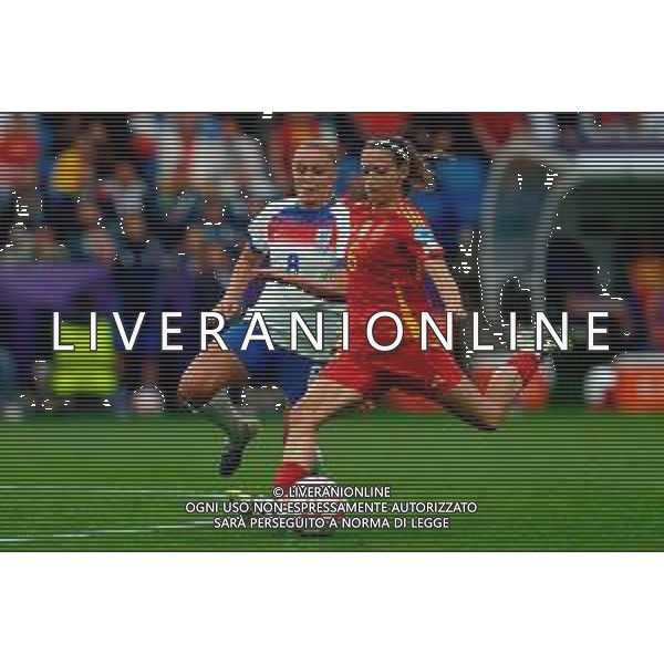 TVEM July 27, 2025 Basel, Switzerland - England vs Spain - Women\'s UEFA Euro 2025 Final match - St. Jakob-Park. In the pic: Aitana Bonmatí of Spain in action against Georgia Stanway of England ©Federico Gaetano - AGENZIA ALDO LIVERANI SAS