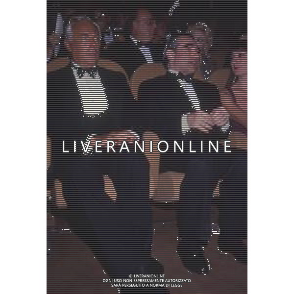 DIAP-RETROSPETTIVA MARTIN SCORZESE REGISTA NELLA FOTO MARTIN SCORZESE CON GIORGIO ARMANI A VENEZIA NELL\'ANNO 1990 AG ALDO LIVERANI SAS