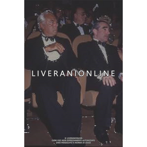 DIAP-RETROSPETTIVA MARTIN SCORZESE REGISTA NELLA FOTO MARTIN SCORZESE CON GIORGIO ARMANI A VENEZIA NELL\'ANNO 1990 AG ALDO LIVERANI SAS