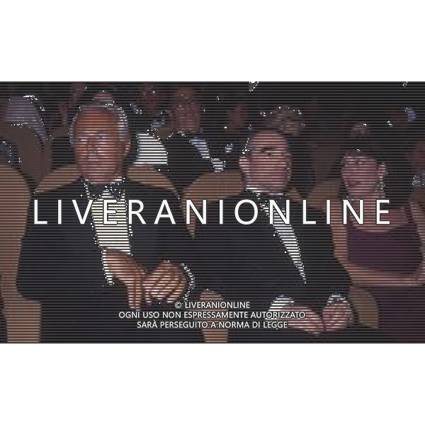 DIAP-RETROSPETTIVA MARTIN SCORZESE REGISTA NELLA FOTO MARTIN SCORZESE CON GIORGIO ARMANI A VENEZIA NELL\'ANNO 1990 AG ALDO LIVERANI SAS