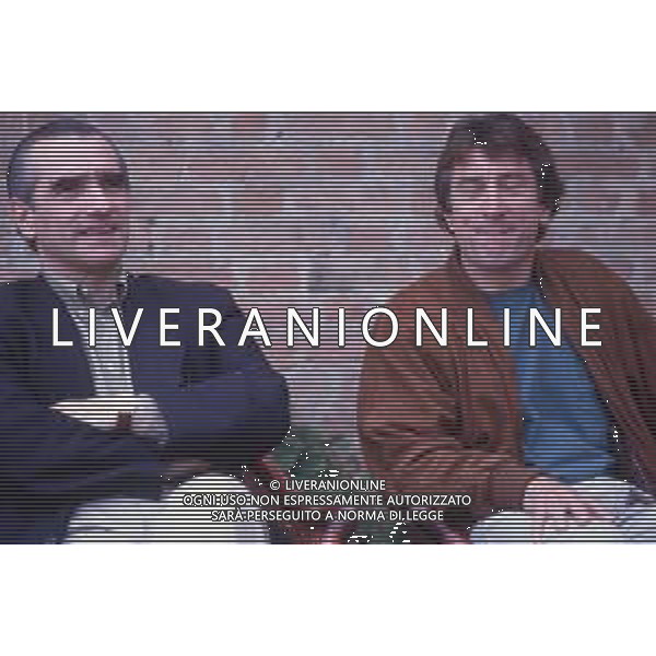 DIAP-RETROSPETTIVA MARTIN SCORZESE REGISTA NELLA FOTO MARTIN SCORZESE CON ROBERT DE NIRO E RAY LIOTTA A VENEZIA NELL\'ANNO 1990 AG ALDO LIVERANI SAS