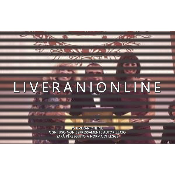 DIAP-RETROSPETTIVA MARTIN SCORZESE REGISTA NELLA FOTO MARTIN SCORZESE CON MONICA VITTI E ANGELICA HUSTON A VENEZIA NELL\'ANNO 1990 AG ALDO LIVERANI SAS