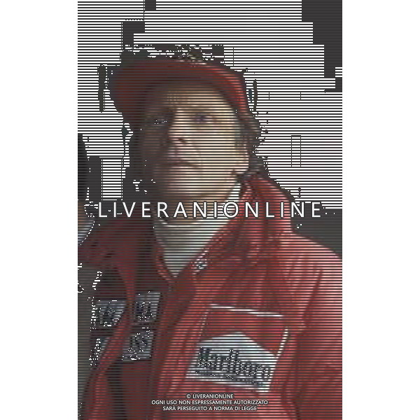 DIAP-RETROSPETTIVA NIKI LAUDA PILOTA F1 NELLA FOTO NIKI LAUDA NELL\'ANNO 1985 AG ALDO LIVERANI SAS
