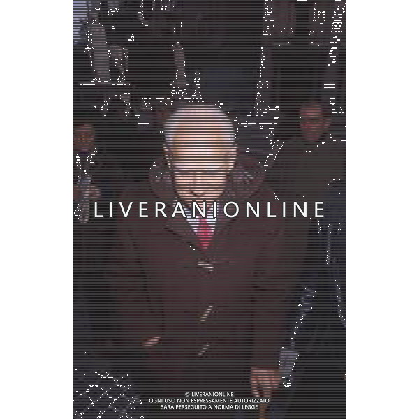 DIAP-RETROSPETTIVA ALBERTO MORAVIA SCRITTORE NELLA FOTO ALBERTO MORAVIA AL SUO MATRIMONIO CON CARMEN LLERA A ROMA NELL\'ANNO 1986 AG ALDO LIVERANI SAS