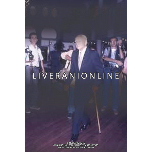 DIAP-RETROSPETTIVA ALBERTO MORAVIA SCRITTORE NELLA FOTO ALBERTO MORAVIA A VENEZIA NELL\'ANNO 1988 AG ALDO LIVERANI SAS