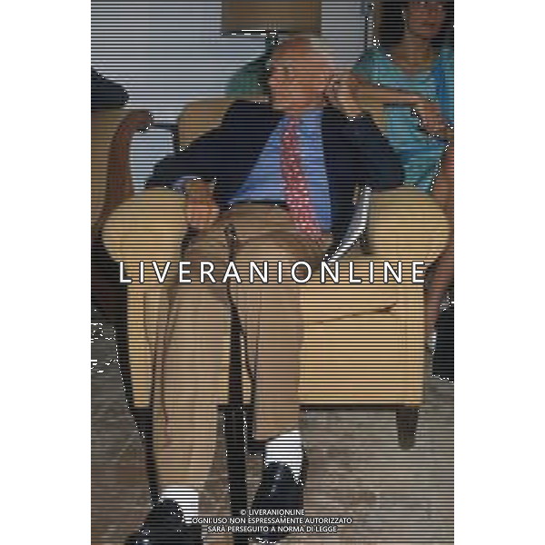DIAP-RETROSPETTIVA ALBERTO MORAVIA SCRITTORE NELLA FOTO ALBERTO MORAVIA A SPOLETO NELL\'ANNO 1985 AG ALDO LIVERANI SAS 