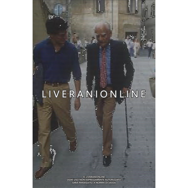 DIAP-RETROSPETTIVA ALBERTO MORAVIA SCRITTORE NELLA FOTO ALBERTO MORAVIA A SPOLETO NELL\'ANNO 1985 AG ALDO LIVERANI SAS 