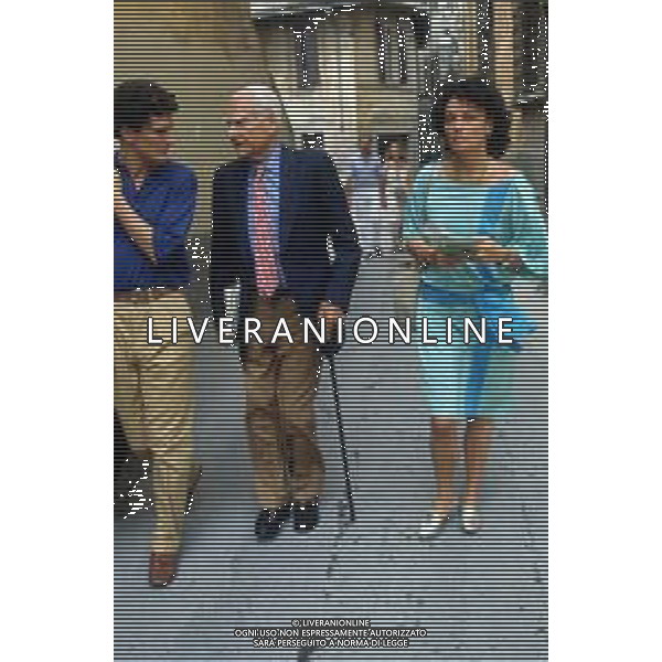 DIAP-RETROSPETTIVA ALBERTO MORAVIA SCRITTORE NELLA FOTO ALBERTO MORAVIA A SPOLETO NELL\'ANNO 1985 AG ALDO LIVERANI SAS 