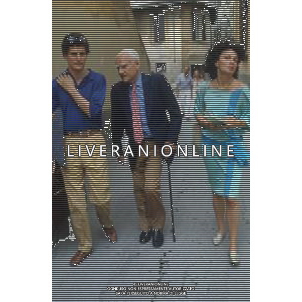DIAP-RETROSPETTIVA ALBERTO MORAVIA SCRITTORE NELLA FOTO ALBERTO MORAVIA A SPOLETO NELL\'ANNO 1985 AG ALDO LIVERANI SAS 