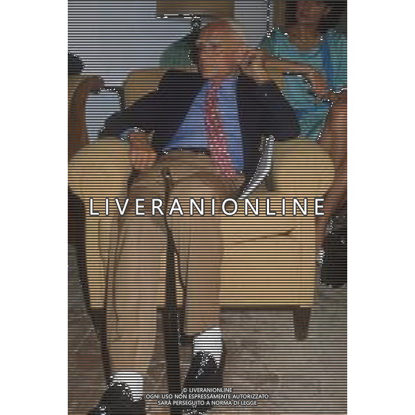 DIAP-RETROSPETTIVA ALBERTO MORAVIA SCRITTORE NELLA FOTO ALBERTO MORAVIA A SPOLETO NELL\'ANNO 1985 AG ALDO LIVERANI SAS 