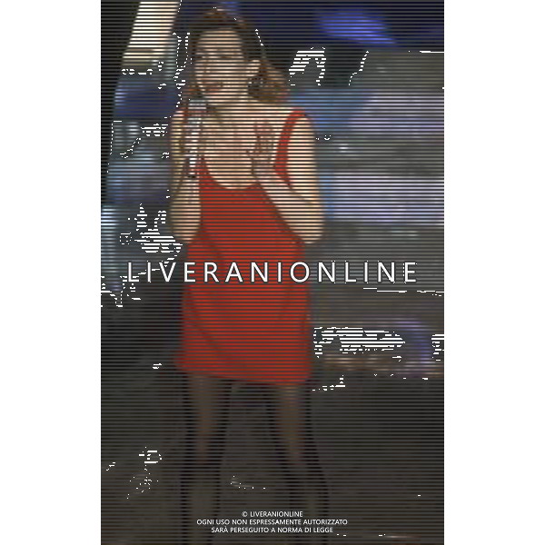 DIAP-RETROSPETTIVA UTE LEMPER CANTANTE NELLA FOTO UTE LEMPER A SANREMO NELL\'ANNO 1991 AG ALDO LIVERANI SAS