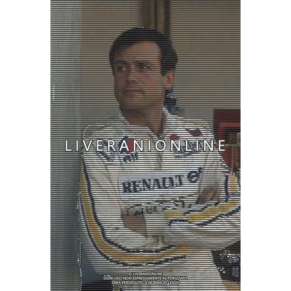 DIAP-RETROSPETTIVA PATRICK TAMBAY PILOTA F1 NELLA FOTO PATRICK TAMBAY NELL\'ANNO 1985 AG ALDO LIVERANI SAS