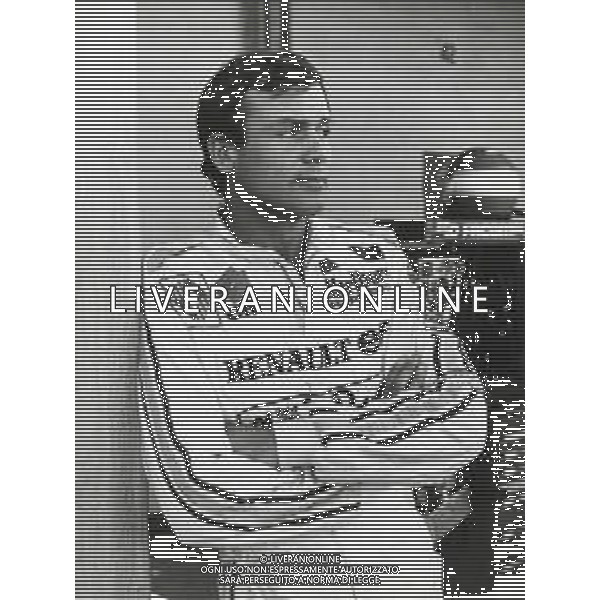 DIAP-RETROSPETTIVA PATRICK TAMBAY PILOTA F1 NELLA FOTO PATRICK TAMBAY NELL\'ANNO 1985 AG ALDO LIVERANI SAS