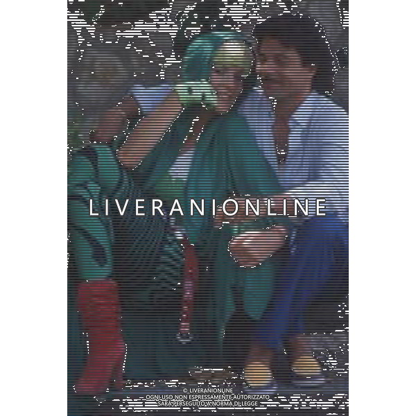 DIAP-RETROSPETTIVA DONATELLA RETTORE CANTANTE NELLA FOTO DONATELLA RETTORE NELL\'ANNO 1984 CON CLAUDIO REGO AG ALDO LIVERANI SAS