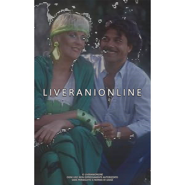 DIAP-RETROSPETTIVA DONATELLA RETTORE CANTANTE NELLA FOTO DONATELLA RETTORE NELL\'ANNO 1984 CON CLAUDIO REGO AG ALDO LIVERANI SAS