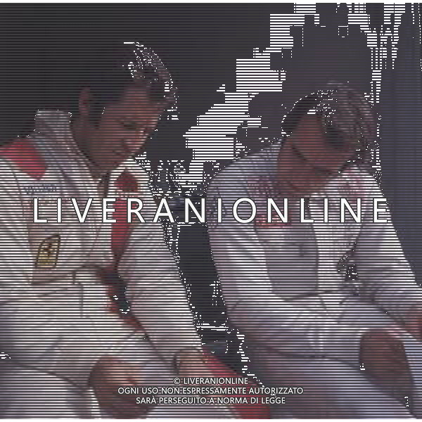 DIAP-RETROSPETTIVA MARIO ANDRETTI PILOTA F1 NELLA FOTO MARIO ANDRETTI CON CLAY REGAZONI AG ALDO LIVERANI SAS